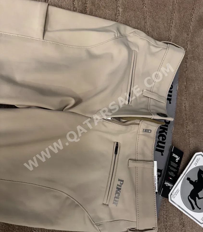 Trousers  - Beige  -Size: 34