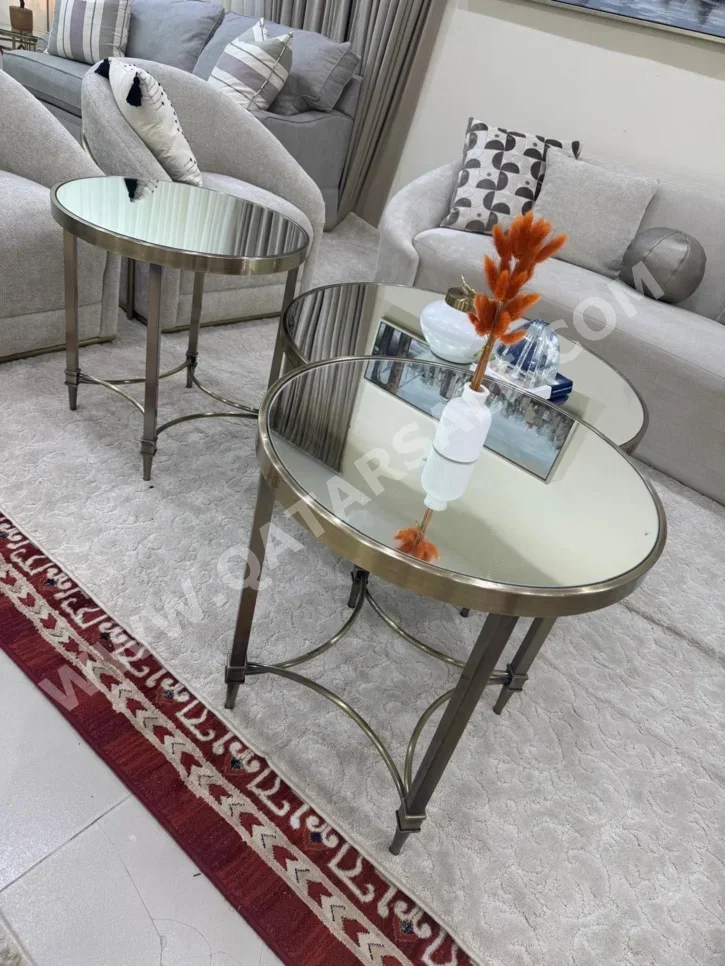 Tables & Sideboards Set of 3 Pieces - NABCO Furniture Center - Alabaster & Gold