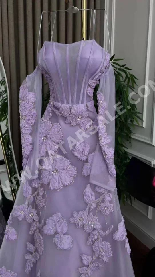 Wedding Dress  - Polyester  - Lilac  -Size: Medium