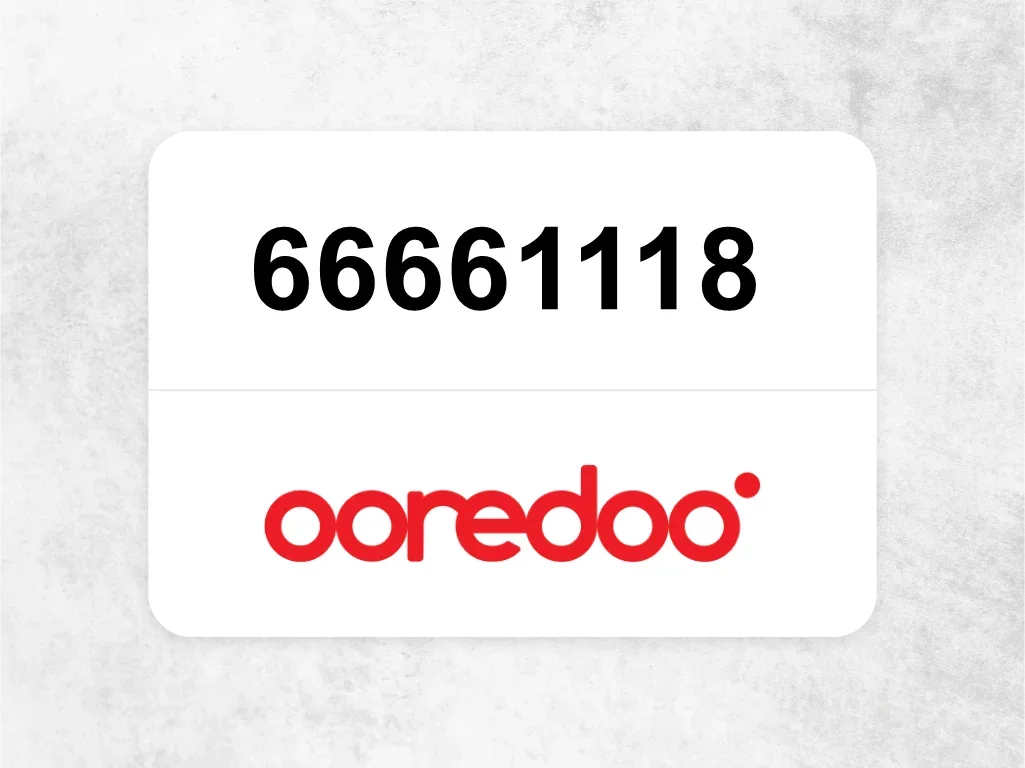جوال اوريدو 66661118