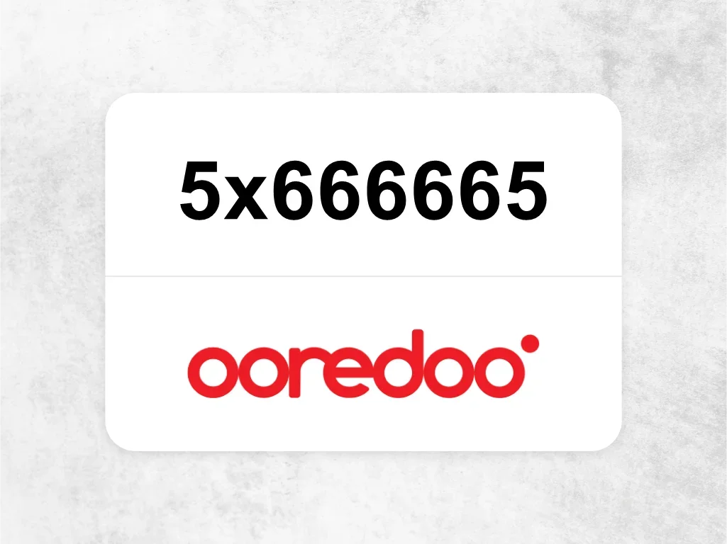 Ooredoo Mobile Phone  5x666665