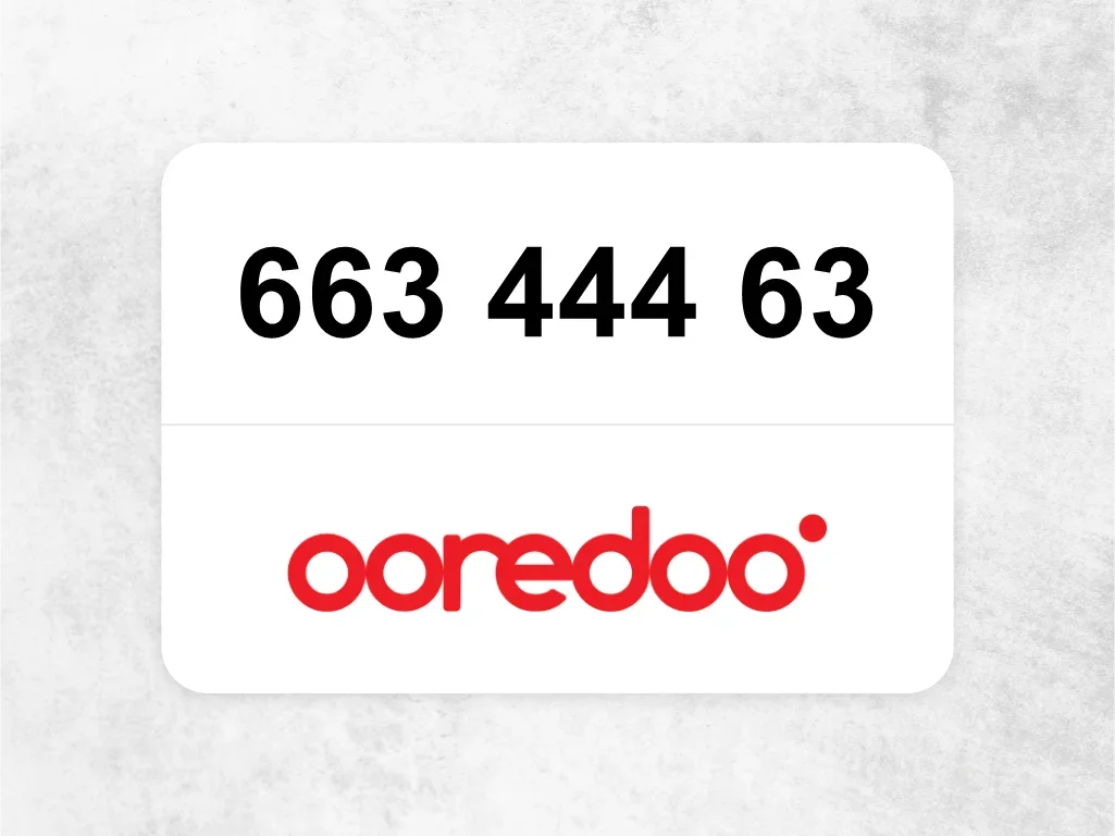 Ooredoo Mobile Phone  663 444 63