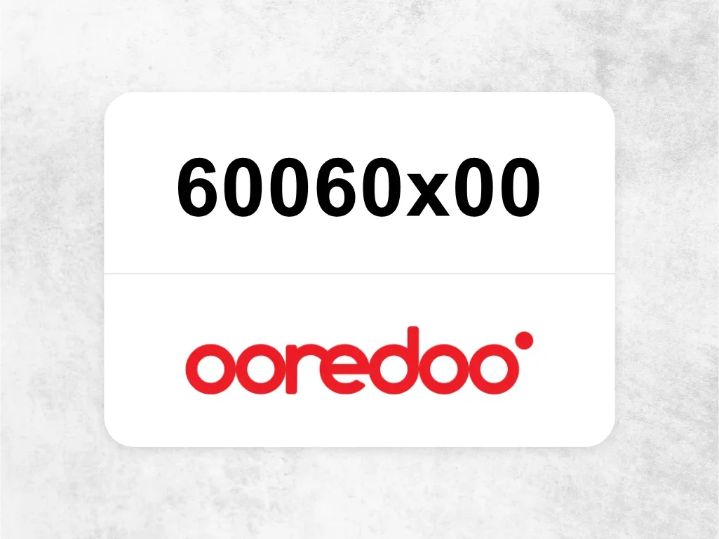 Ooredoo Mobile Phone  ‏60060x00