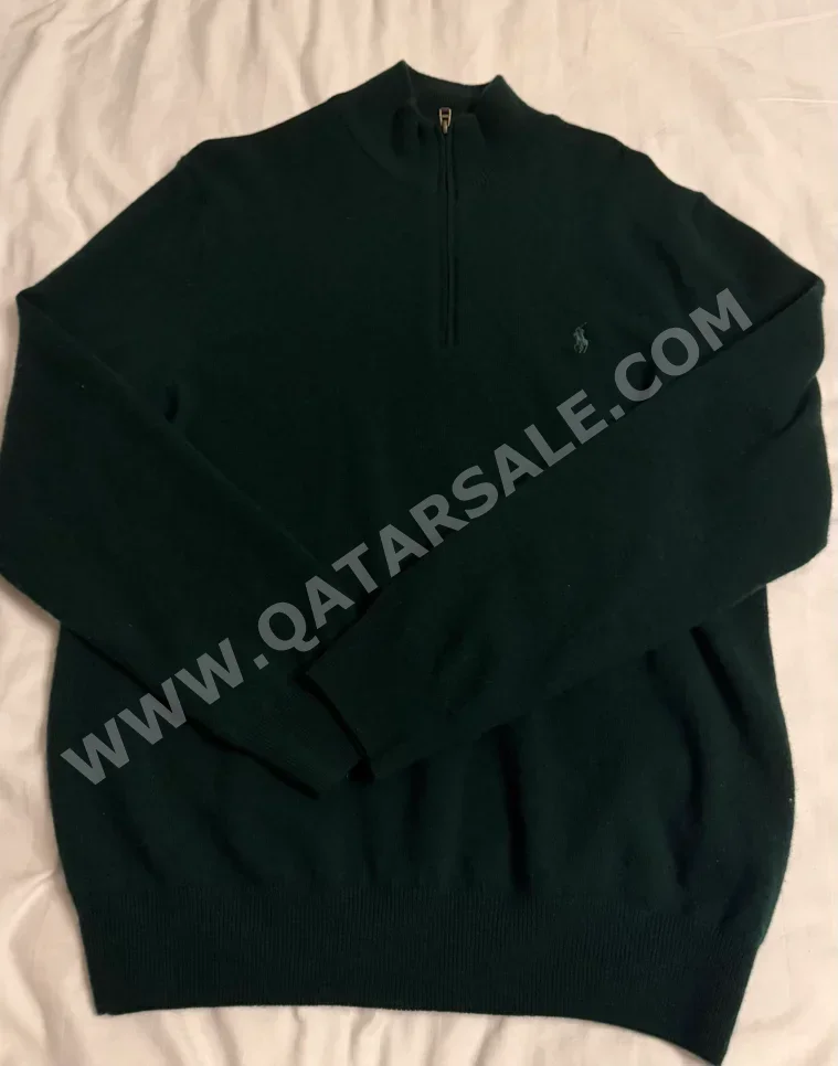 Men Clothes Cashmere / Pullovers & Cardigans Green Turkey Autumn/Winter / Size: M