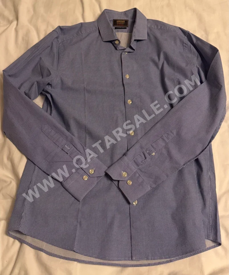 Men Clothes Cotton /  Shirts  Blue  Turkey  Spring/Summer / Size: L