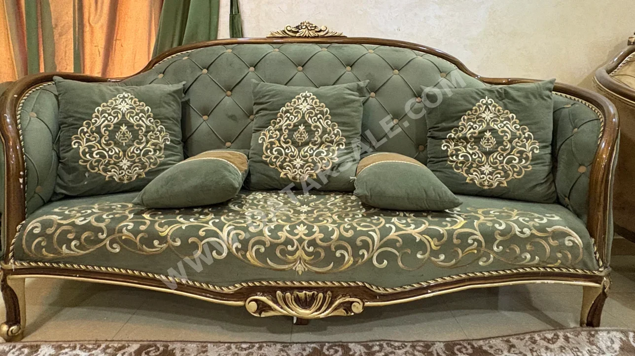 Sofas, Couches & Chairs Sofa Set  - Velvet  - Multi Color  - With Table