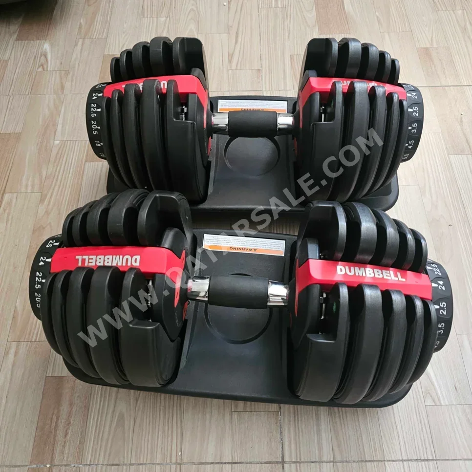 Weights - Adjustable Dumbbells  - Round  - Black