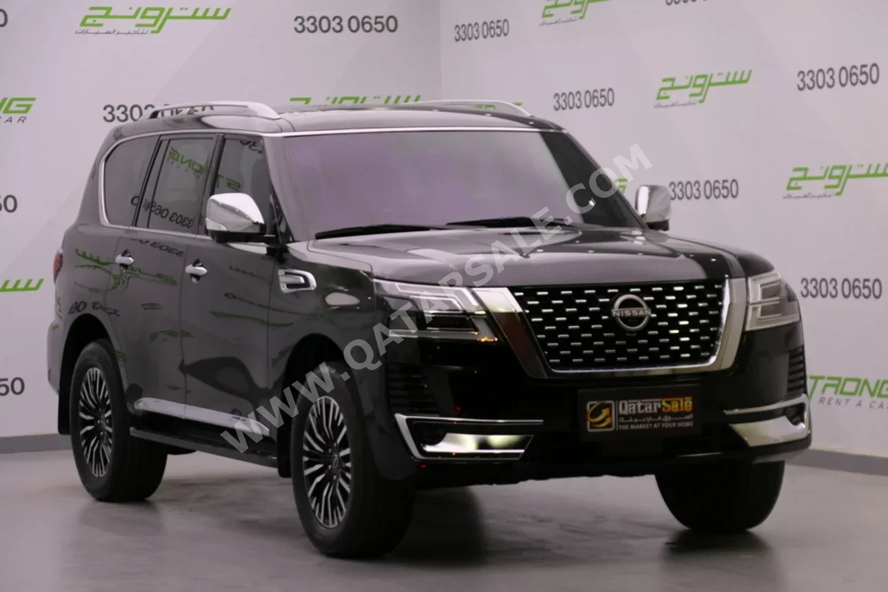 Nissan  Patrol  Platinum  2023  Automatic  38,000 Km  6 Cylinder  Four Wheel Drive (4WD)  SUV  Black  With Warranty