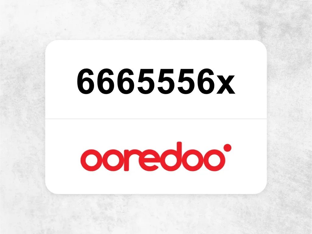 Ooredoo Mobile Phone  ‏6665556x