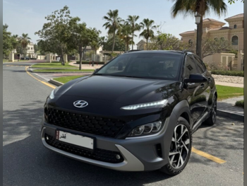 Hyundai  Kona  2022  Automatic  55,430 Km  4 Cylinder  Front Wheel Drive (FWD)  SUV  Black  With Warranty
