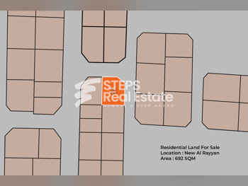 Lands For Sale in Al Rayyan - New Al Rayyan -Area Size 692 Square Meter