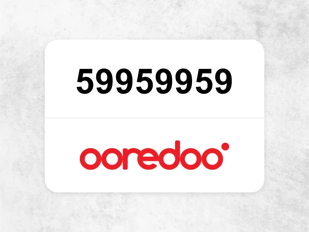 Ooredoo Mobile Phone  59959959