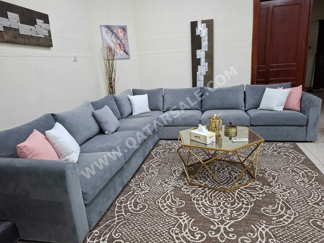 الأرائك والكنب والكراسي ايكيا كنبة زاوية - اللون الرمادي