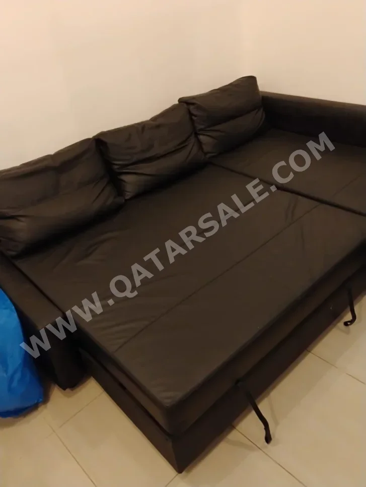 الأرائك والكنب والكراسي كنبة-سرير  - أسود