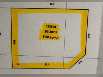 Lands For Sale  in Doha  - Al Duhail  -Area Size 1,150 Square Meter