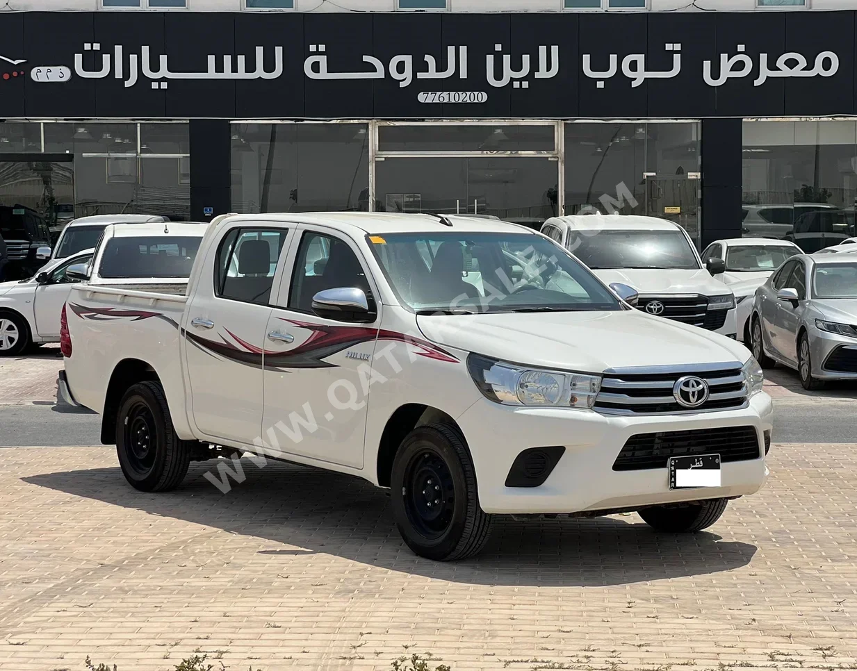 تويوتا  هاي لوكس  2023  عادي  132,000 كم  4 سلندر  دفع خلفي  بيكب  أبيض