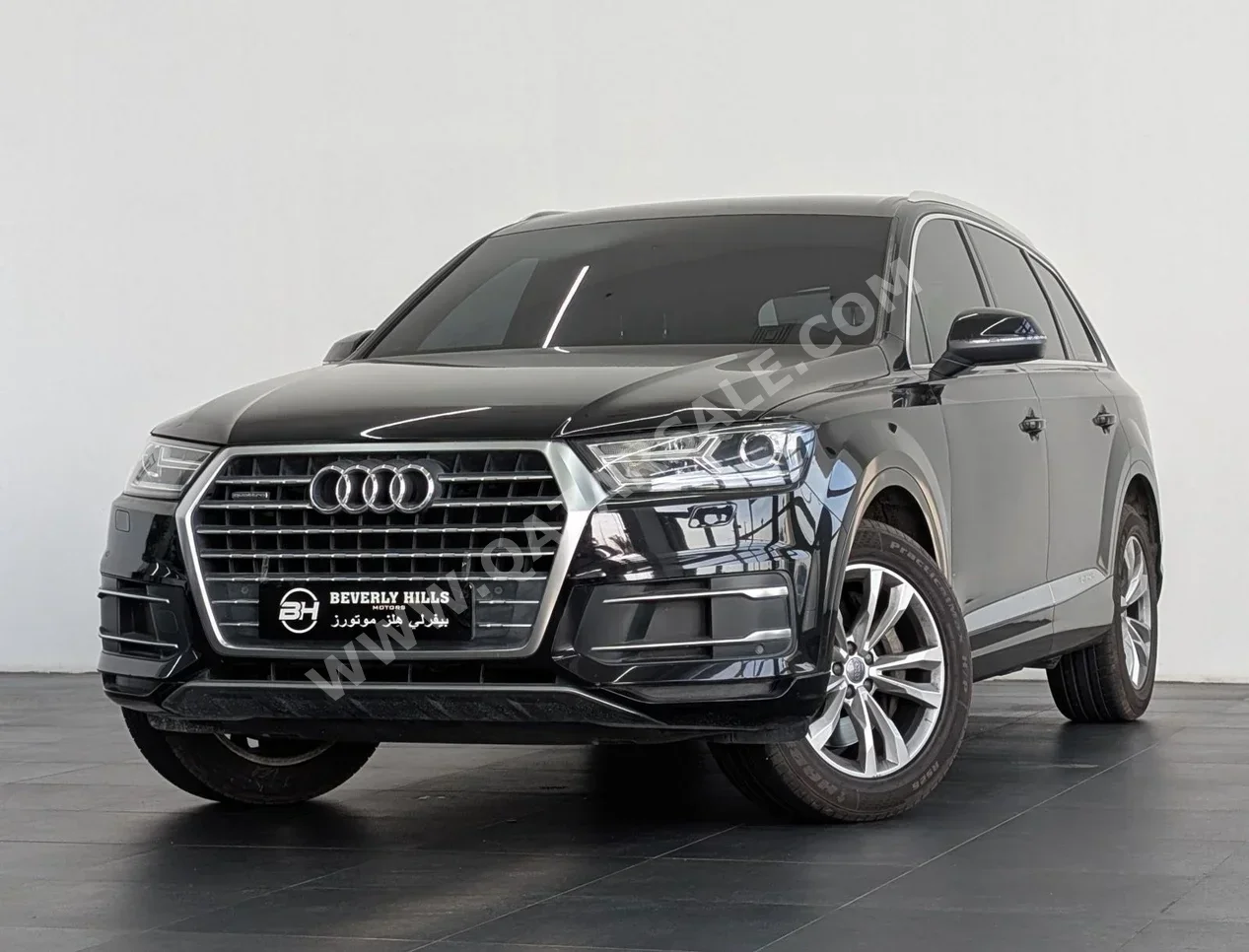 Audi  Q7  45 TFSI Quattro  2018  Automatic  99,500 Km  6 Cylinder  All Wheel Drive (AWD)  SUV  Black