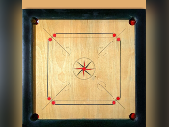 Black & Beige  Carrom Board Table