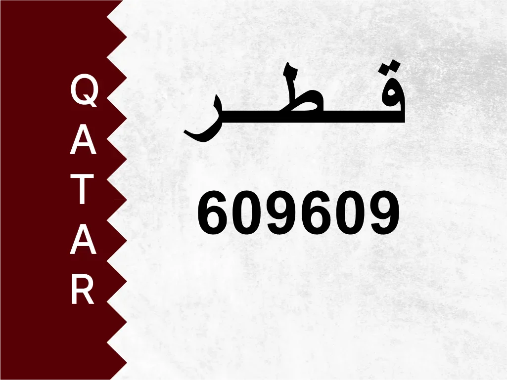 Private Plate  609609  Special Number