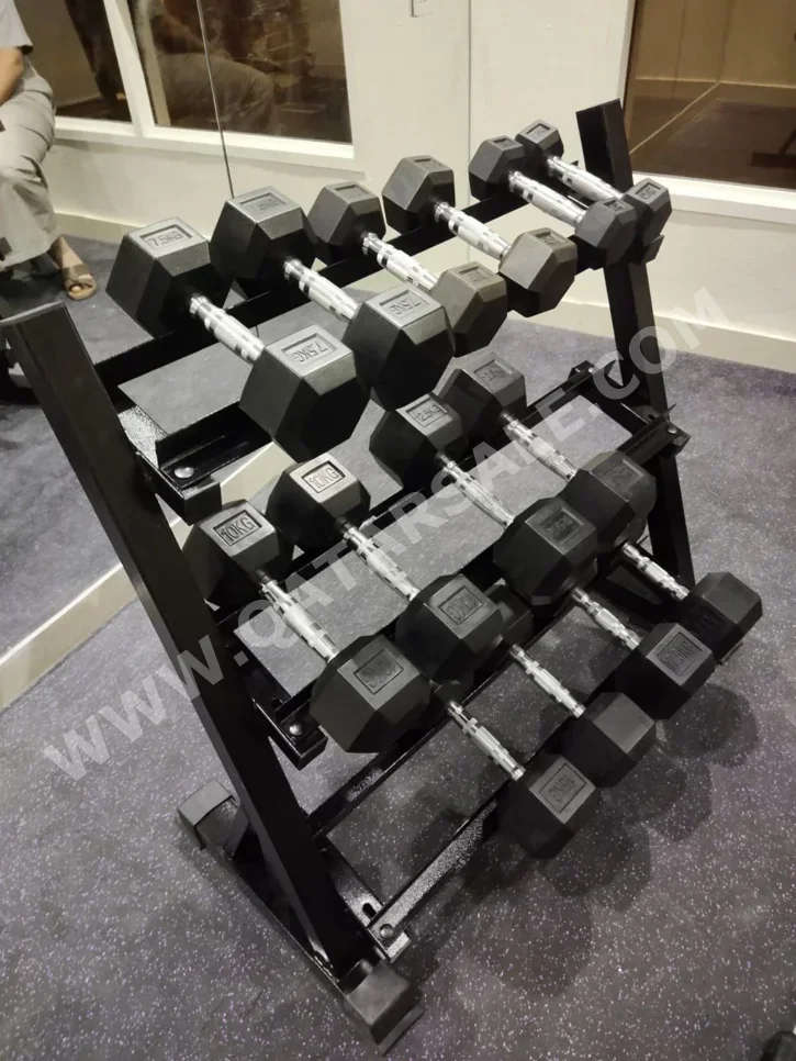 Weights - Fixed  Dumbbells  - Life Fitness  - Square  - Black