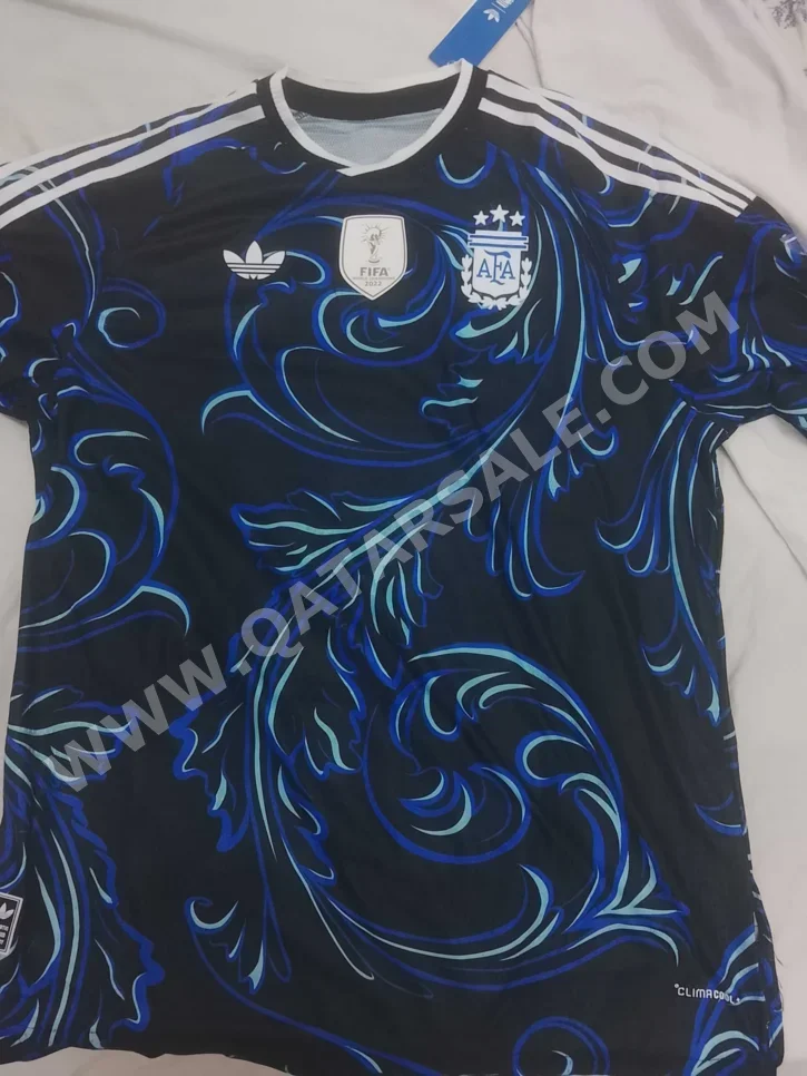 Men Sportswear Shirts Spring/Summer Qatar Synthetic Blue Adidas