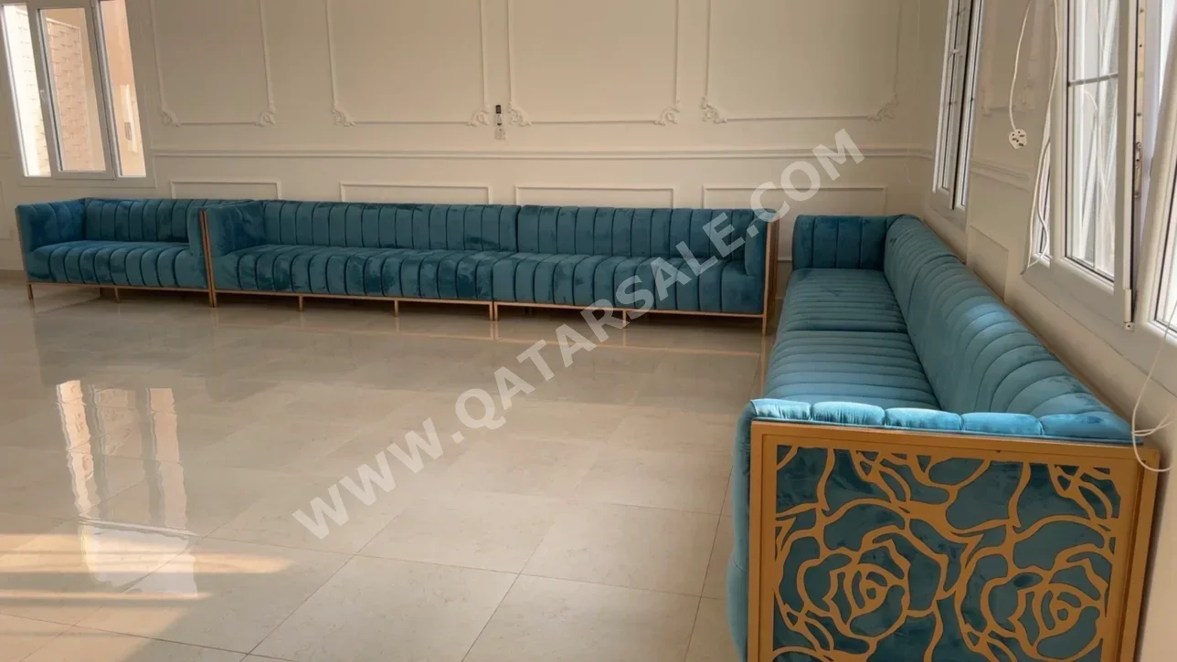 Sofas, Couches & Chairs Sofa Set  - Blue  and Side Tables