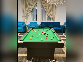 Game Tables - Billiard Table  -Color Black and Green
