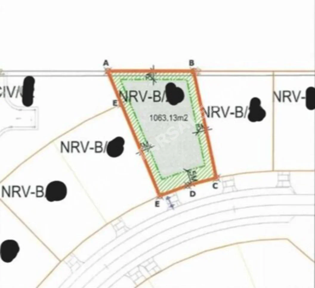 Lands For Sale in Lusail - North Residential Villa -Area Size 1,063 Square Meter