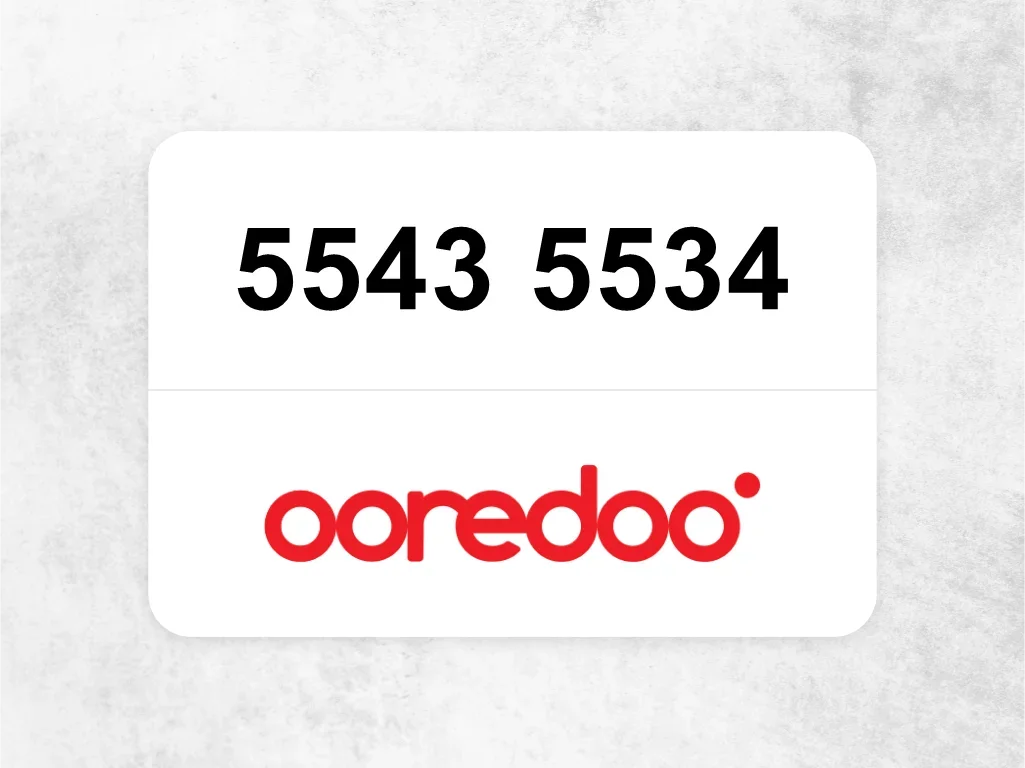 Ooredoo Mobile Phone  5543 5534