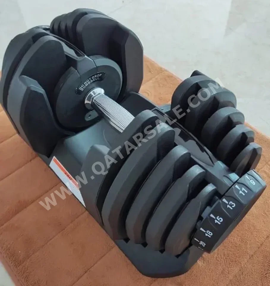 Weights - Adjustable Dumbbells - Round - Black