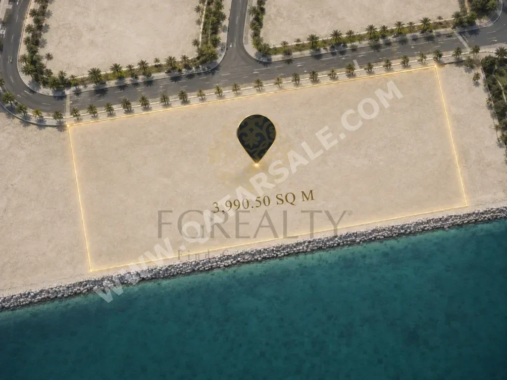 Lands For Sale in Lusail - Qetaifan Islands South -Area Size 3,990 Square Meter