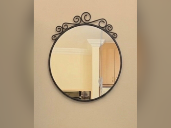 Mirrors Dresser Mirror  Round  Black