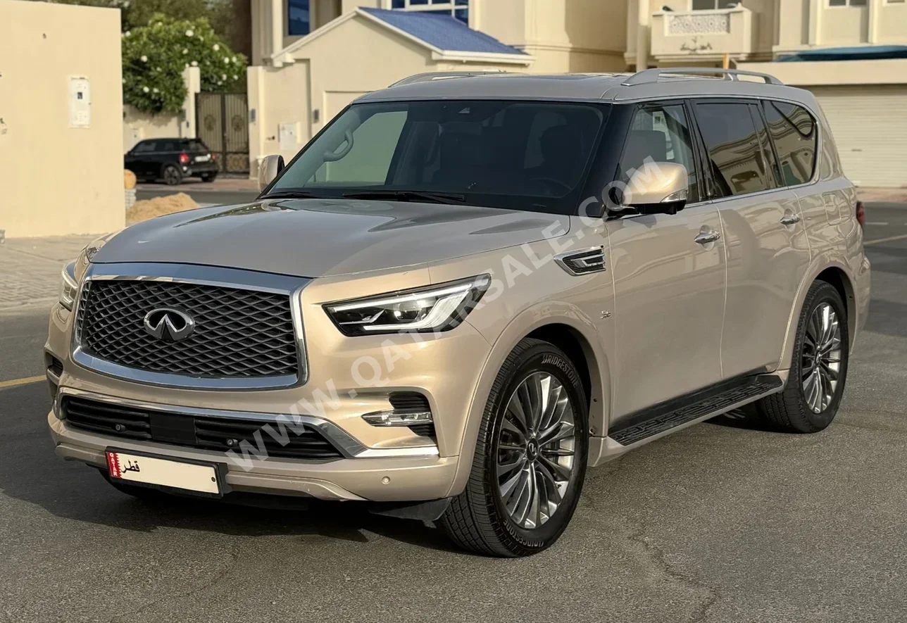 Infiniti  QX  80  2018  Automatic  185,000 Km  8 Cylinder  Four Wheel Drive (4WD)  SUV  Beige