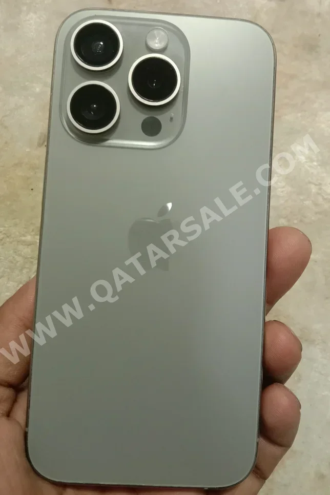 Mobile Phones Apple  - iPhone 15  - Pro  - White Titanium  - 128 GB