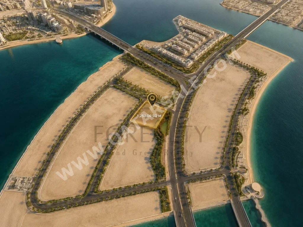 Lands For Sale in Lusail - Qetaifan Islands South -Area Size 1,250 Square Meter