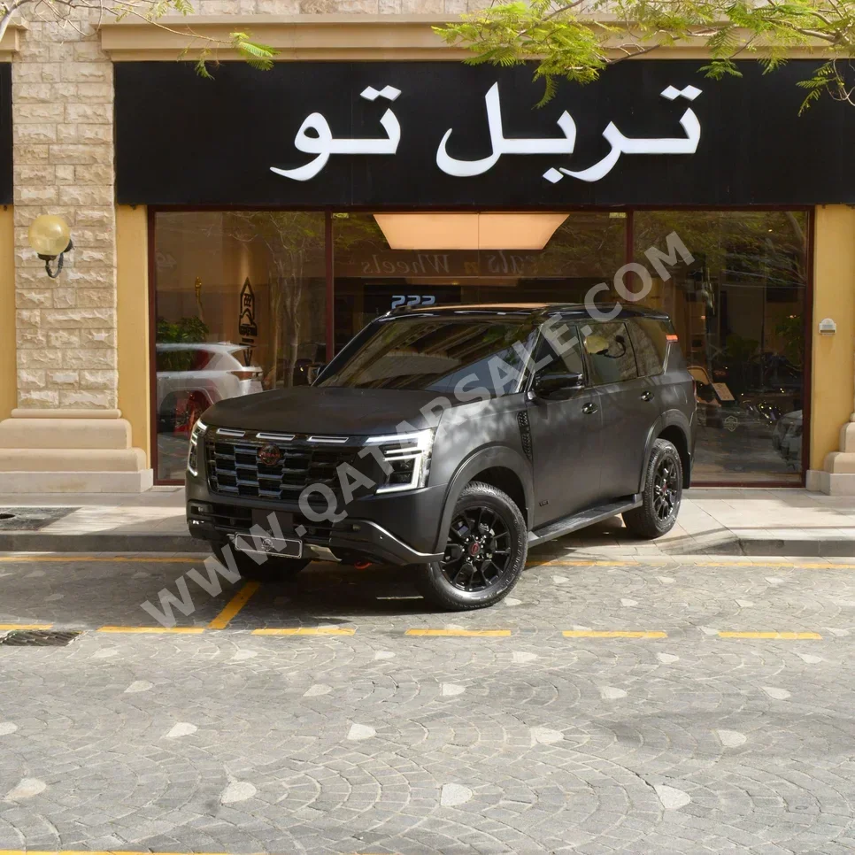 Nissan Patrol Pro-4X 2026 Automatic 2,100 Km 6 Cylinder Four Wheel Drive (4WD) SUV Black Matte With Warranty