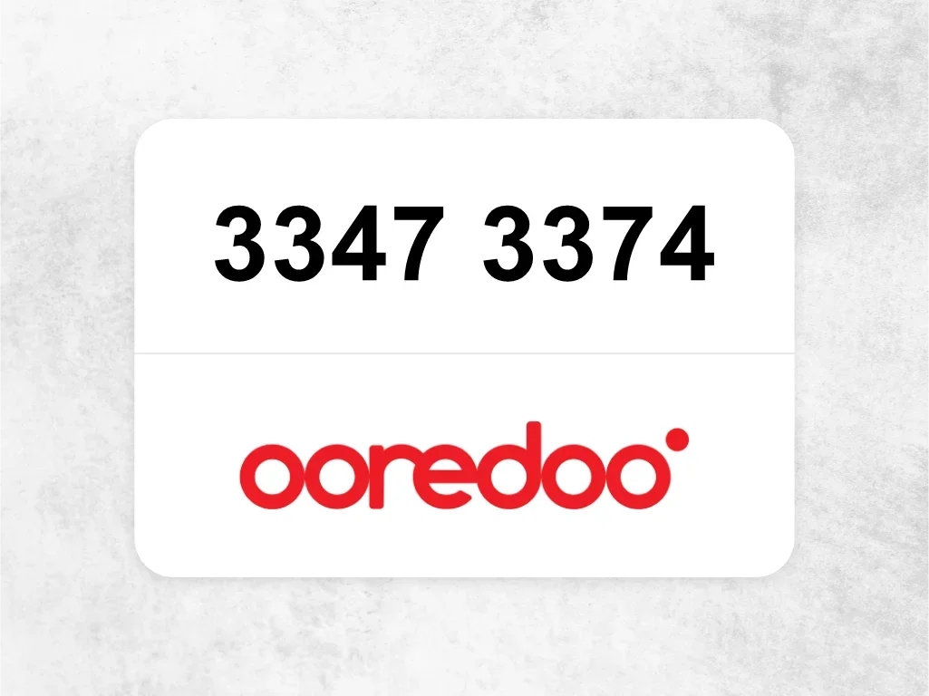 Ooredoo Mobile Phone  3347 3374