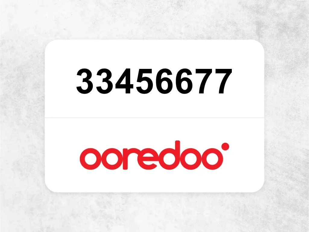 Ooredoo Mobile Phone 33456677