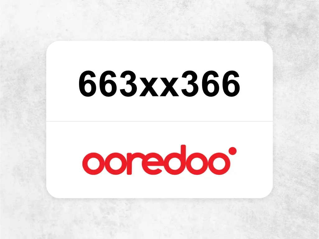 Ooredoo Mobile Phone  663xx366