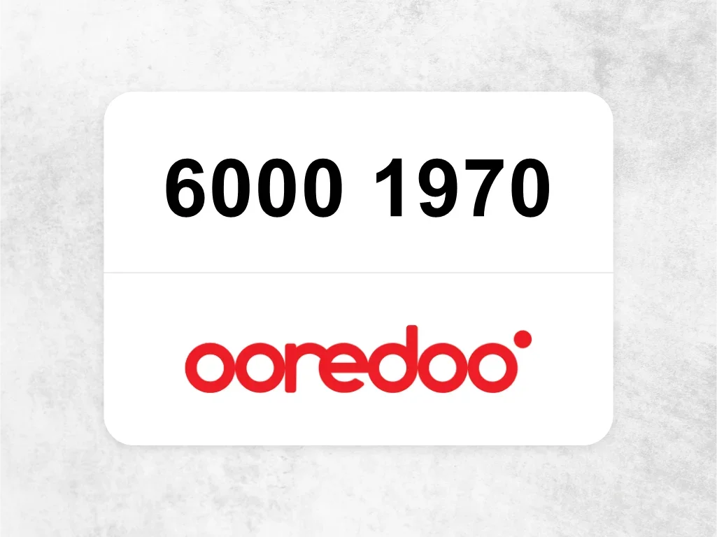 Ooredoo Mobile Phone 6000 1970