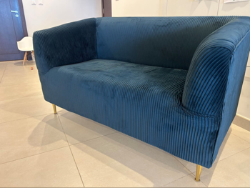 Sofas, Couches & Chairs Two Single-arm Chairs with Side Table  - Microfiber / Microsuede  - Blue