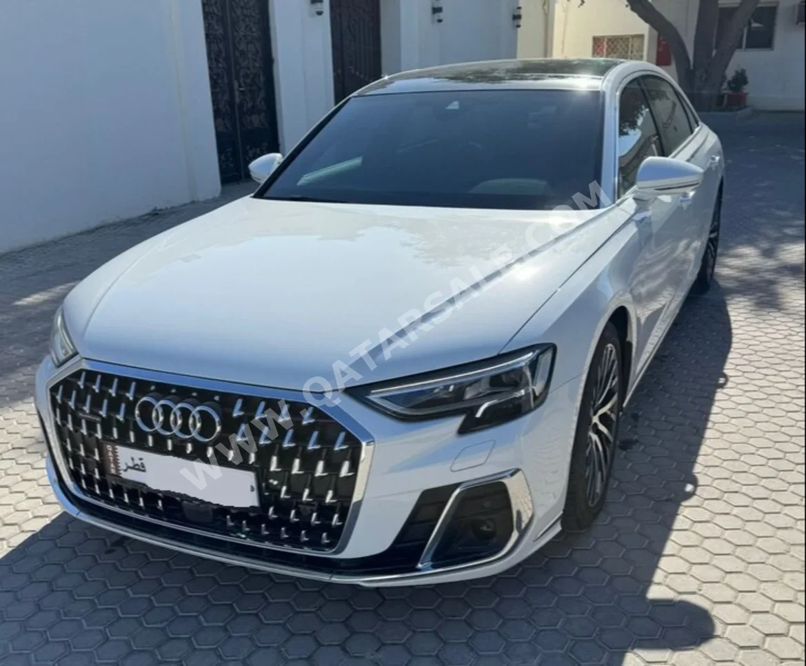 Audi  A8  L 55TFSI Quattro  2024  Automatic  2,600 Km  6 Cylinder  All Wheel Drive (AWD)  Sedan  White  With Warranty