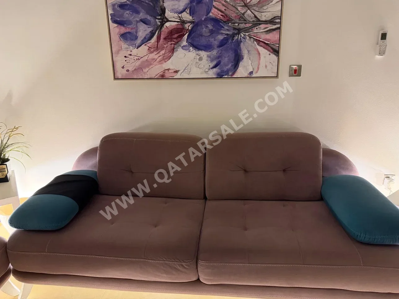 الأرائك والكنب والكراسي كنبة بثلاث مقاعد  - بنفسجي