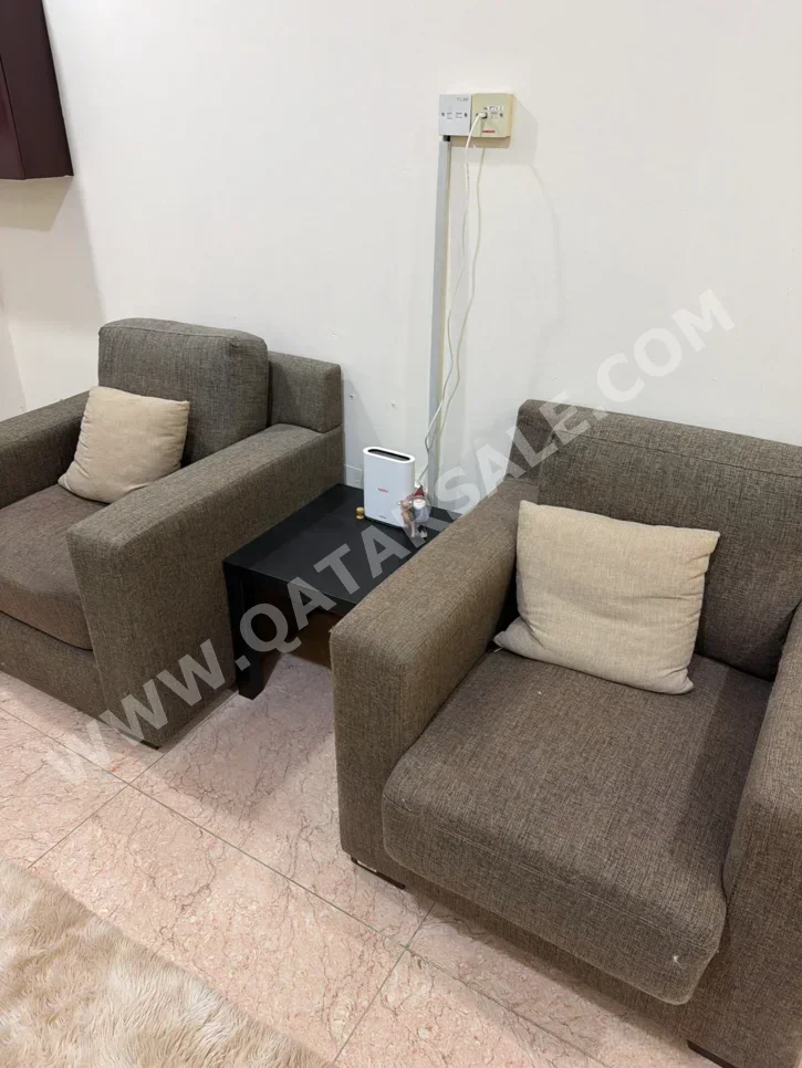 Sofas, Couches & Chairs 2-Seat Sofa & One Armchair - Brown