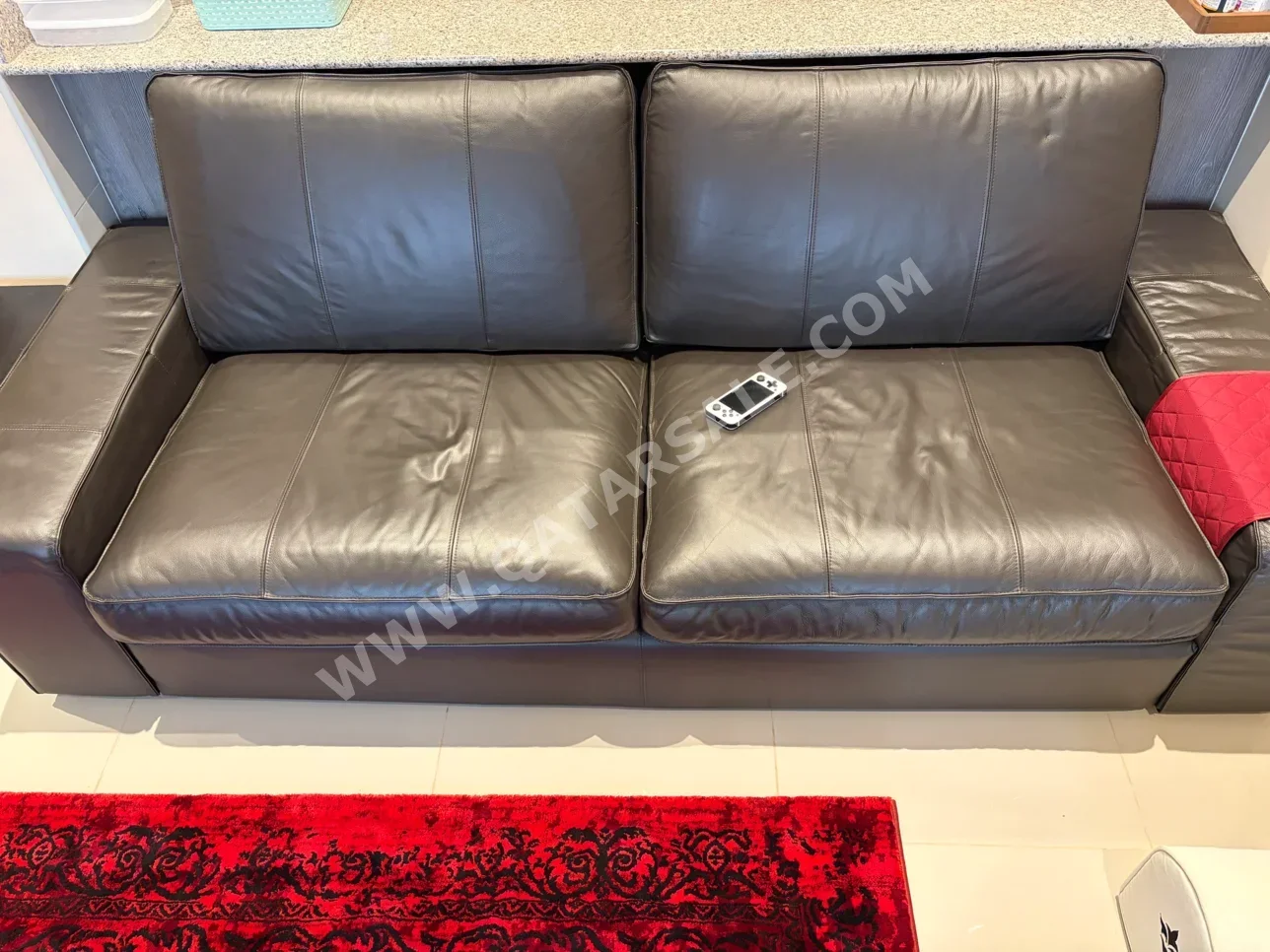 Sofas, Couches & Chairs 3-Seat Sofa - Leather Match - Black
