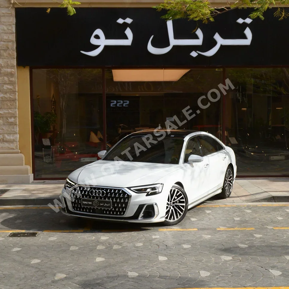 Audi  A8  L  2024  Automatic  2,790 Km  6 Cylinder  All Wheel Drive (AWD)  Sedan  White  With Warranty
