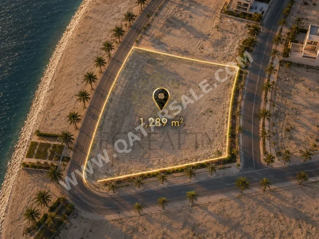 اراضي للبيع في لوسيل - جزر قطيفان الجنوبية -المساحة 1,289 متر مربع