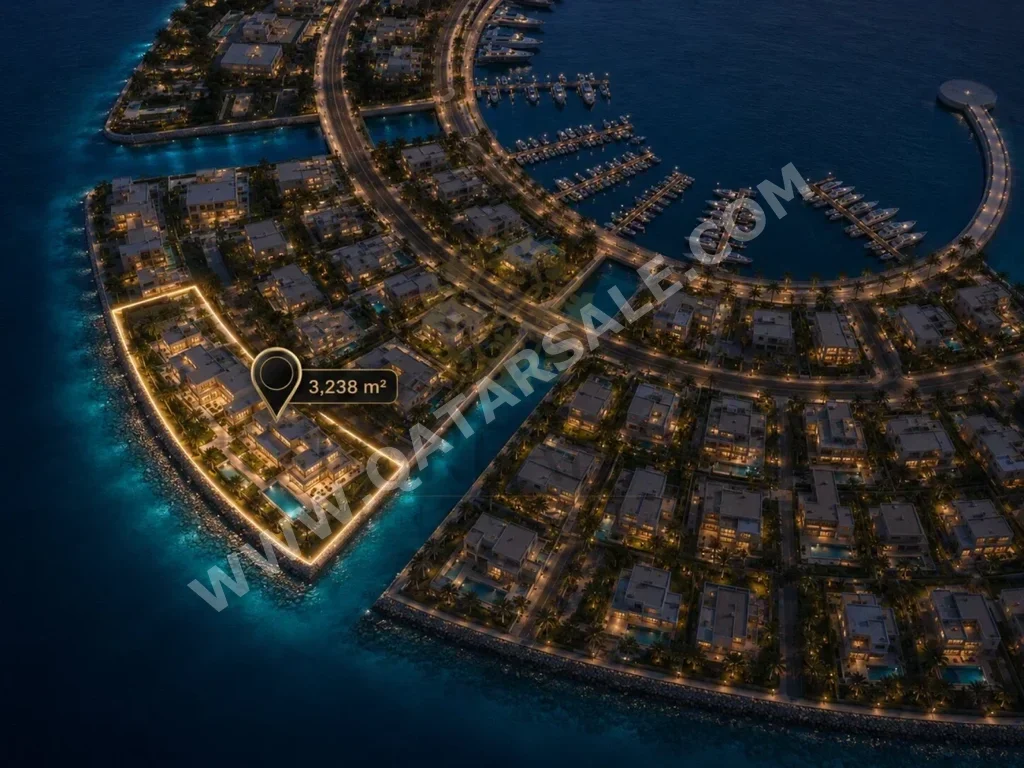 اراضي للبيع في لوسيل - جزر قطيفان الجنوبية -المساحة 3,248 متر مربع