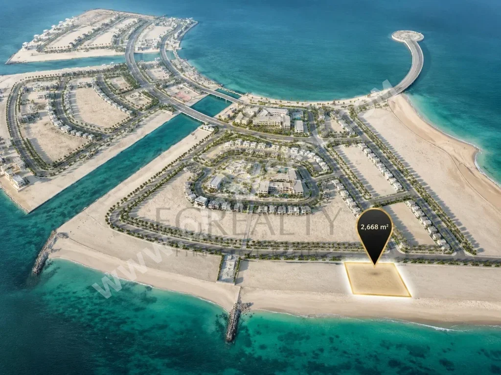 Lands For Sale in Lusail - Qetaifan Islands South -Area Size 2,667 Square Meter