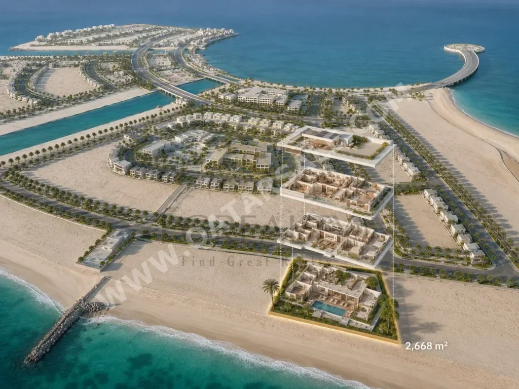 اراضي للبيع في لوسيل - جزر قطيفان الجنوبية -المساحة 2,667 متر مربع
